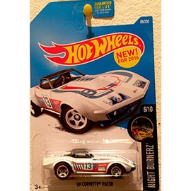 Hot Wheels, 2016 Night Burnerz, 69 Corvette Racer [White] 86/250