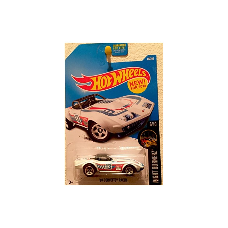 Hot Wheels, 2016 Night Burnerz, 69 Corvette Racer [White] 86/250