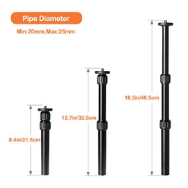 Tripod Extension Centre Column Extender Telescopic Pole 3 Sections Pole for Photo Studio Monopod DSLR Camera Microphone Stand