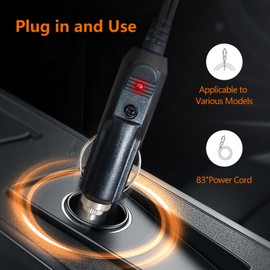 SJC 12-Volt Electric Heated Car Blanket,Auto Off Heated Blanket with 2 Level,Electric Blanket for Car,Truck,SUV (Black and White)