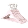 Harbour Housewares Wooden Children's Hangers - Light Pink - Pack