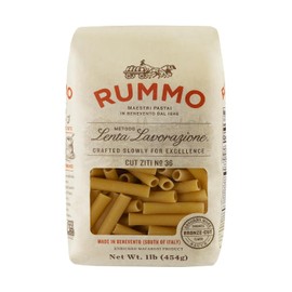 Rummo Pasta Ziti Cortada N.° 36 - Fideos De Pasta Ziti, Pasta De Trigo Duro, Ziti Horneado, Pasta Tubo, Pasta Italiana Seca