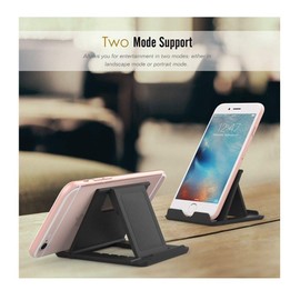 DFV mobile - Holder Desk Universal Adjustable Multi-angle Folding Desktop Stand for Smartphone and Tablet for BGH JOY 303 - Black