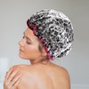 Lotsdonxia Reusable Double Thickened Shower Cap Waterproof Comfort and Trendiness