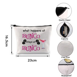 Bunco Game Kit Bunco Bag Gift for Bunco Player What Happens at Bunco Stays at Bunco Dice Bag (WT-Bunco Bunco CA)