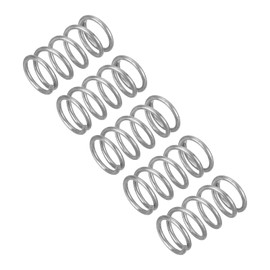 QUARKZMAN Pack of 5 Compression Springs, 0.9 x 8 x 15 mm, Compression Springs, Spring Springs, Coil Springs, Steel Springs, 304 Stainless Steel, Silver