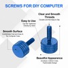 sourcing map M3x10mm Knurled Thumb Screw, 10 Pcs Aluminum Alloy