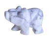HLbshi Hand Carved Gemstone Crystal Bear Figurine Animal Statue Carving