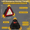 Huquary LED Emergency Warning Triangle, Rechargeable Portable Flashing LED Warning