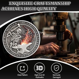 20Pcs Skeleton Dumpster Fire Coin, Grim Reaper Dumpster Fire Challenge Coin - Funny Office Desk Accessories - Novelty Coins Pocket Token - Inspirational Office Gifts for Men Women