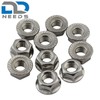 D2D Pack of 10 Flange Nuts with Locking Toothing Size: