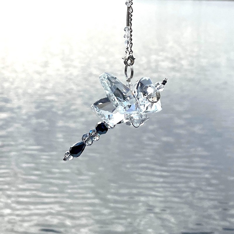 Crystalize Home Crystal Dragonfly Blue Navy