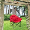 LET'S CAMP Heavy-Duty Oversize Camping Chair Round Moon Saucer Chair