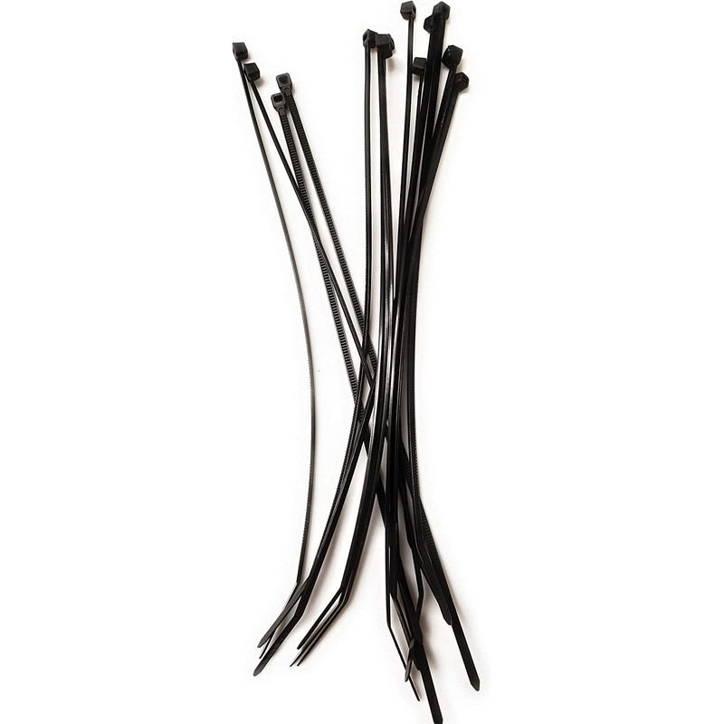 8" Black Nylon Cable Tie Width Self Locking Plastic Cable