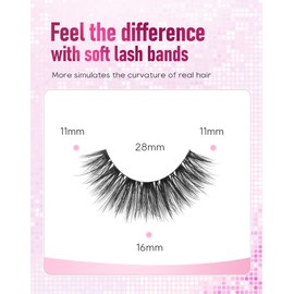 Frihappy False Eyelashes Cat Eye Lashes Natural Fake Lashes 7 Pairs FRH-289