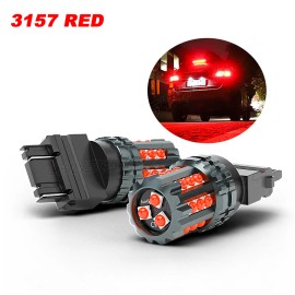 CHUSYYRAY 2x LED Brake Stop Tail Light Bulbs 3157 Red for chevy Silverado 1500 1999-2013