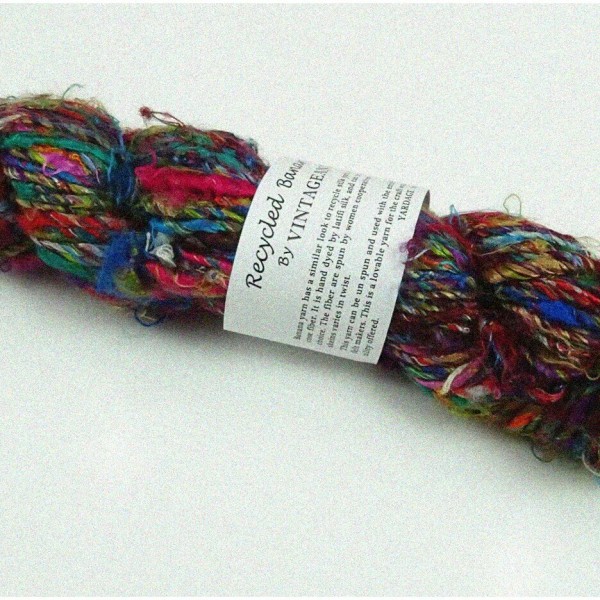 RetroRevive EcoChic 100g Banana Silk Hand-Spun Yarn - Soft, Multicolor,