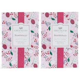 Greenleaf BRAMBLEBERRY 2 pack of Large Scented Sachet Bag, Drawer Fragrance Wardrobe Air Room Freshener with Wild Berries, Pear, Pineapple, Damask Rose, Cashmere Wood, Amber, Musk, Candy Floss