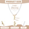 ZENGSING Initial Pearl Necklace Women's Initial Pendant Necklace for Women