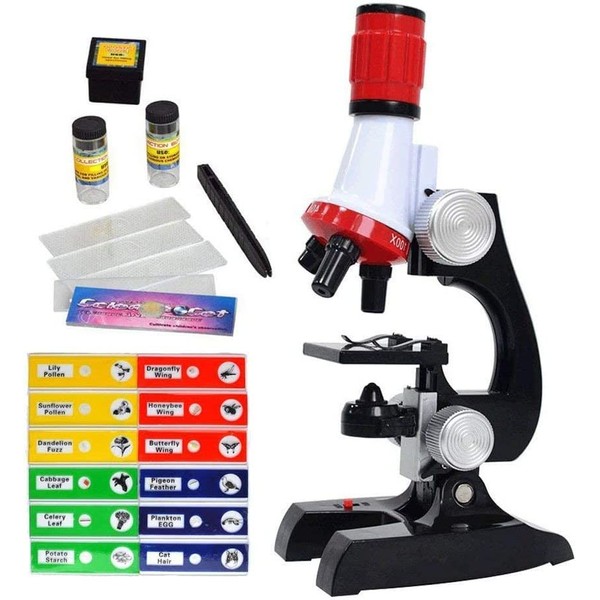 Science Kits for Kids Beginner Microscope with LED 100X 400X