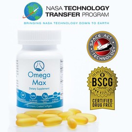 Nugevity Omega Max - 60 Ct Enteric Coated, No Burp Fish Oil I Omega-3 EPA DHA Supplement I Heart, Vision, Brain & Immune Support, 2000mg/serving