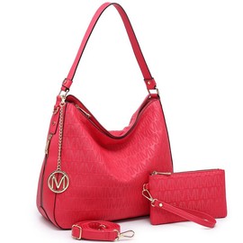 MARCO M KELLY Large Hobo Purses and Handbags for Women with Wallet - Vegan Leather Shoulder Crossbody Bag - Color: Brown