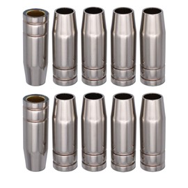 GZTIGWELD 10-Pack Conical Nozzle / Gas Nozzle Copper Accessory for MB-15AK MIG Welding Torch