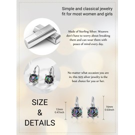 Turtle Hoop Earrings Sterling Silver Small Animal Leverback Hoop Earrings Turtle Earrings for Sensitive Ears Turtle Jewelry Gifts for Women Teenager, Sterling Silver, Abalone