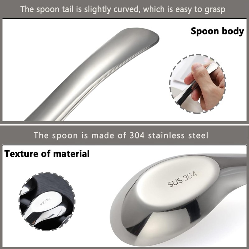 Comicfs Soup Spoons Set of 6, 304 Stainless Steel Dinner