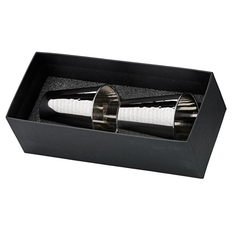 EDZARD Set of 2 Silver Cups Mido Hammered Silver Plated