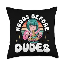 Ramen Noodle Bowl Love Japanese Kawaii Otaku Anime Noods Throw Pillow
