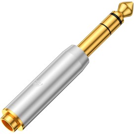 okcsc 6.35mm to 4.4mm Adapter Plug Audio Converter 6.35mm(Male) to 4.4mm(Female) Pure Copper Plated Headphone Speaker Amplifier Guitar Applicable 1pc