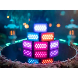 Aputure MC Pro RGBWW Pocket LED Light with Lensed Mini Panel, Full Color Capabilities, Rechargeable Battery, 15 Built-in System FX, APP Control, and Magnetic Attraction Support