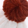 CTM Women's Two Tone Knit Winter Beanie Hat with Pom,