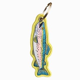 Trout Salmon Fishing Keychain Gifts, Rainbow Trout Fish Key Chain Bag Charm For Men Backpacks, Cool Fishing Keychains Tags Cute Stuff Funny For Fisherman Dad Boyfriend Organizer Car Accessories