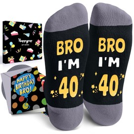 HAPPYPOP 40th Birthday Gifts for Men - Ideal Gifts for 40 Year Old Middle Aged Man 1986, 40th Birthday Socks with Greeting Card