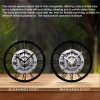 25cm Circular Cast Iron Clock with Distressed Finish and Roman