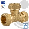 Tecuro MS Straight Compression Connector Tee Reducing Fitting 22 x