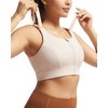 Adjustable High Impact Sports Bras for Women Zip Front Full