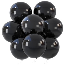 LovesTown 15PCS Party Balloons, 18inch Latex Balloons Garland Arch Kit for Wedding Engagement Graduation Anniversary Party Decor Black