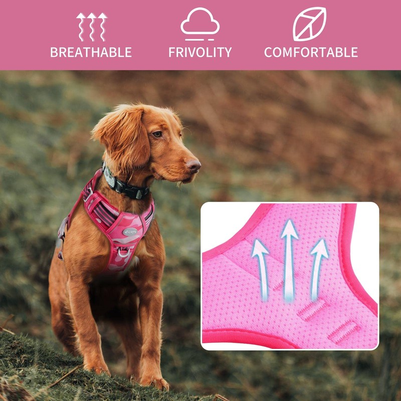 Auroth Tactical Anti Pull Dog Harness Adjustable Breathable Pet Vest