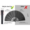 OMyTea Large Rave Folding Hand Fan for Men/Women - Chinese