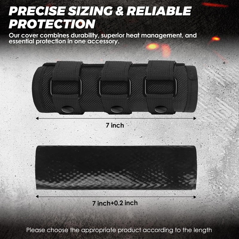 Dizetion 7 Inch Suppressor Cover - 1200°F Heat Resistant, Detachable