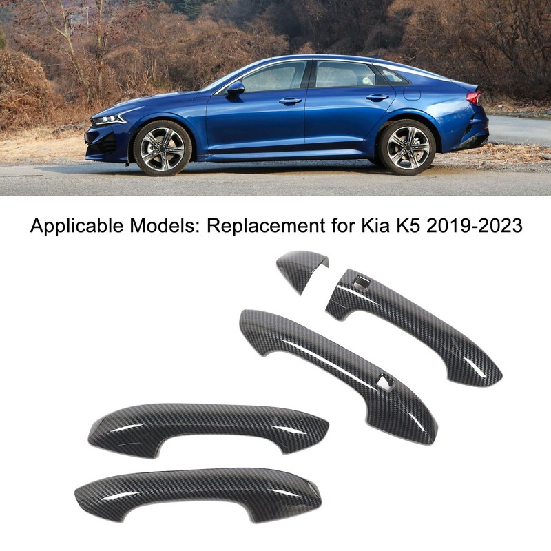 Exterior Door Handle Cover Carbon Fiber Pattern Outside Door Handle