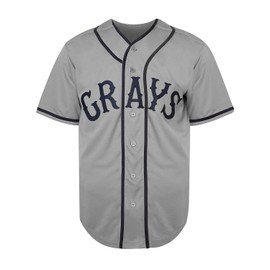 Men's Josh Gibson Jersey,20 Homestead Grays Negro National League Baseball Jersey,Stitched Sports Fan Shirt S-3XL(20 Grey,XX-Large)