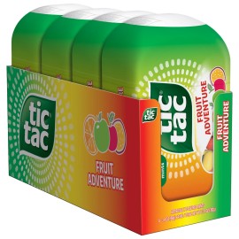 Tic Tac Fruit Adventure Mints 3.4 Ounce Pack of 4 Fruity Flavor Gluten Free