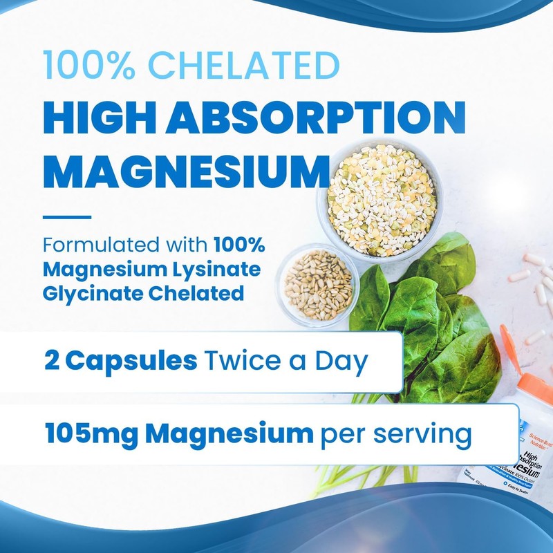 Doctor's Best High Absorption Magnesium Glycinate Lysinate 100% Chelated, Non-GMO,
