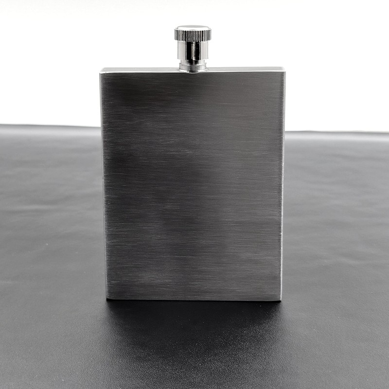 iSavage 3 oz Hip Flask with Square Right Angle Brushed