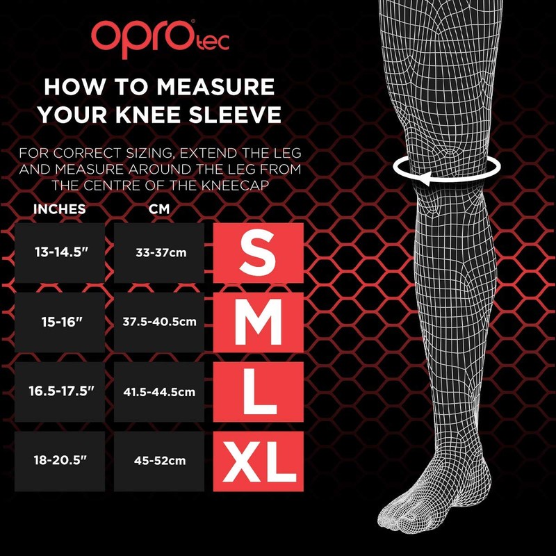 OPRO Unisex - Adults' Knee Support Black, black, l