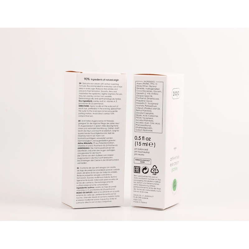 Contorno De Ojos Crema Anti-Arrugas Con Perejil - 15 ml